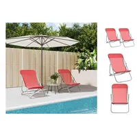 VidaXL Strandstühle 2 St. 360189 Rot 2 St.