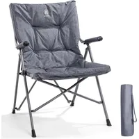 EVER ADVANCED Faltbarer Campingstuhl 6CM Gepolstert 120KG Belastbar, Harter