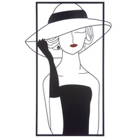 Casablanca by Gilde Wanddekoobjekt Wandrelief Lady mit Hut (1