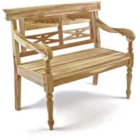 VCM Gartenbank 80 x 40 x 34 cm Braun