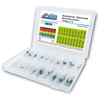 Pollin Widerstands Sortiment Metallschicht 400 Stk., 0,5 W, 1%