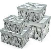 Noor LIVING Geschenkbox »Weihnachtsdeko«, (Set, 4 St.), edle Prägung