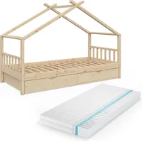 VitaliSpa Hausbett Design 90x200 cm mit 2 Schubladen und