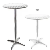 Wiltec höhenverstellbarer Stehtisch 70/110 cm Ø 60 cm, 2-in-1