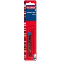 Herlitz 8608804 Kugelschreibermine Profisize, 2 Stück auf Karte, blau