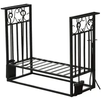 Homcom Kaminholzständer mit Kaminbesteck 75 x 30 x 60