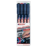 Edding 8407 Kabelmarker farbsortiert 0,3 mm, 4 St.