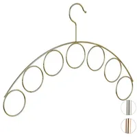 Relaxdays Kleiderbügel relaxdays mit Schalhalt Metall gold