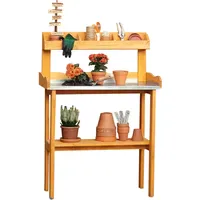 Promadino Pflanztisch 84 x 38 x 130 cm braun