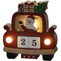 Konstsmide 3272-550 LED-Silhouette Weihnachtsmann im Auto Warmweiß LED Warmweiß