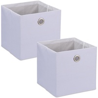 Relaxdays Aufbewahrungsbox, Ordnungsbox aus Stoff, 2er-Set, HxBxT: 30,5 x