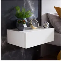 FineBuy Nachtkonsole ZADAR für Wandmontage 46x15x30cm Nachttisch Holz, Wandregal