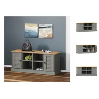 VidaXL Schuhbank VIGO Grau 106x35x45 cm Massivholz Kiefer