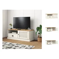 VidaXL TV-Schrank VIGO Weiß 106x40x40 cm Massivholz Kiefer