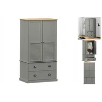 VidaXL Kleiderschrank VIGO Grau 90x55x176 cm Massivholz Kiefer