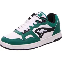 KangaROOS K-Slam Point Sneaker, Green/Jet Black, 39