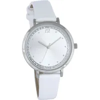 Miraval Moderne Design Damenarmbanduhr mit Lederarmband 34 mm Quarzuhwerk