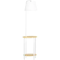 Homcom Stehleuchte mit integriertem Tisch weiß 43L x 39,5B