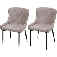 Mendler 2er-Set Esszimmerstuhl HWC-H79, Küchenstuhl Lehnstuhl Stuhl, Vintage Metall