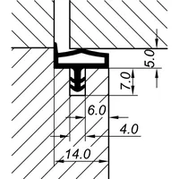 Primo Innentürdichtung EV 3691, Kunststoff schwarz