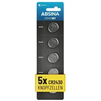 Absina ABSINA® CR2430 Knopfzelle 5er Pack - CR 2430