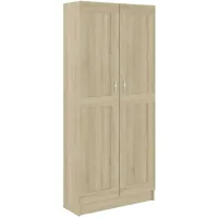 VidaXL Bücherschrank Sonoma-Eiche 82,5x30,5x185,5 cm Holzwerkstoff