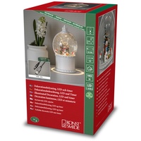 Konstsmide 4302-200 LED-Laterne Schneemann mit Baum Warmweiß LED Weiß