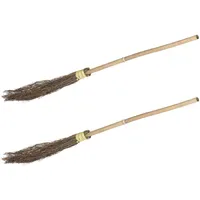Relaxdays Hexenbesen 2er Set Erwachsene 97 cm