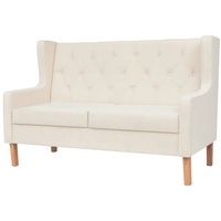 VidaXL 2-Sitzer Sofa Stoff Cremeweiß