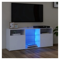 VidaXL TV-Schrank mit LED-Leuchten Weiß 120x30x50 cm