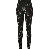 URBAN CLASSICS Leggings blackfloret XS