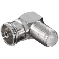 Goobay Adapter:F-Kupplung>Koaxial Kupplung, 90° Winkel