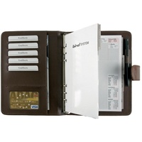 Bind Systemplaner A5 ohne Kalender Kalendarium Agenda Lederimitat braun