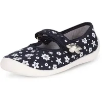 Ladeheid Kinder Mädchen Hausschuhe LARW007 (Weiß Marineblau Blumen, 27