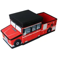 TE-Trend Faltbare Feuerwehr Auto Aufbewahrungsbox Ordnungsbox Spielbox Kinder Jungen