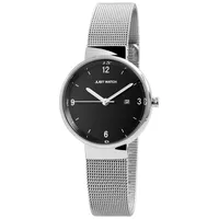 Just Watch Damen-Uhr Meshband Edelstahl Leuchtzeiger Datum Analog Quarz