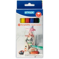 Stylex 32817 - Acrylstifte, 6 Stück, in den Farben