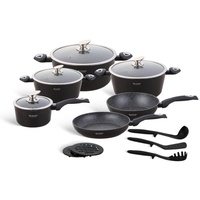 Edenberg EB-5611 15-teiliges Kochgeschirr-Set - schwarz,