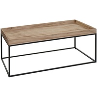 Mendler Couchtisch HWC-K71, Kaffeetisch Beistelltisch Tisch, Holz massiv Metall