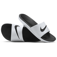 Nike Kawa Slides Badelatschen Kinder white/black 29.5