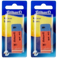 Pelikan Radierer BR40/2 rot-blau, 2er-Pack, Blister (619932)