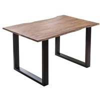 Sam Esstisch Baumkante massiv Akazie stonefarben 120 x 80