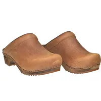 Sanita Comfortwear Clog Wood-Chrissy Open in Braun 37