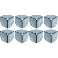 HMF 14966-09 Eckenschutz aus Metall für Koffer, 8 Stück,