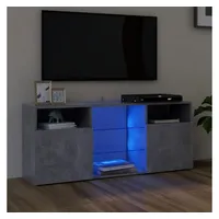 VidaXL TV-Schrank mit LED-Leuchten Betongrau 120x30x50 cm