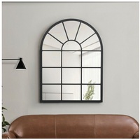 [en.casa]® [en.casa] Wandspiegel Villalago Fensterspiegel Spiegel schwarzer Rahmen Fensteroptik