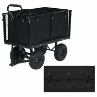VidaXL Gartenwagen-Einlage Schwarz 81x41x40 cm Stoff