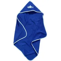 Playshoes Jungen Frottee-Kapuzentuch Hai 340033, 7 - Blau, 100x100cm