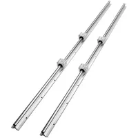 Vevor Linearführung Linearfuehrung 2 Stk SBR16-1500mm Kohlenstoffstahl Aluminium Linearschiene