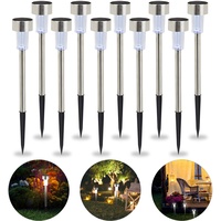 Relaxdays LED Solarleuchte 10er Set,